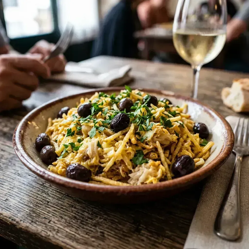 Bacalhau Ă BrĂĄs Tradicional: O ClĂĄssico PortuguĂȘs na sua Mesa