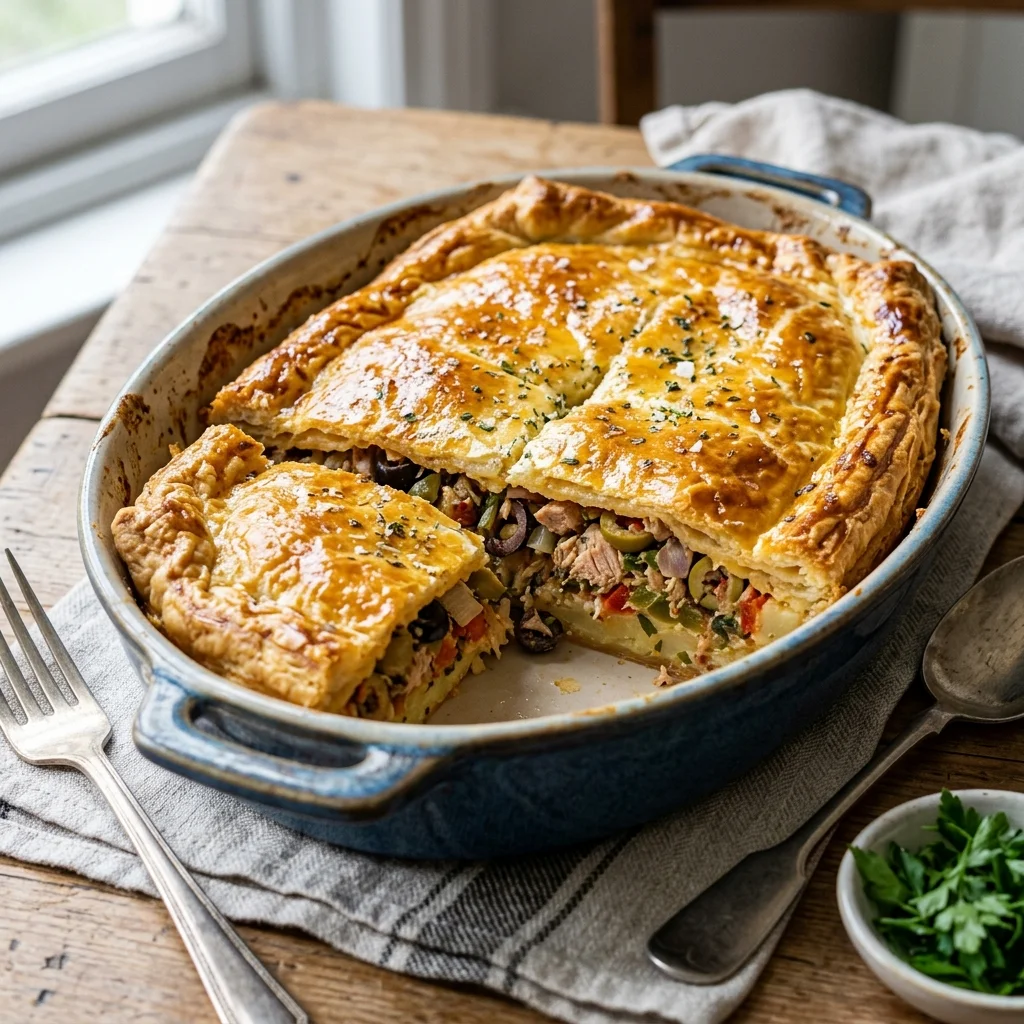 Bolo de Batata e Atum Gratinado
