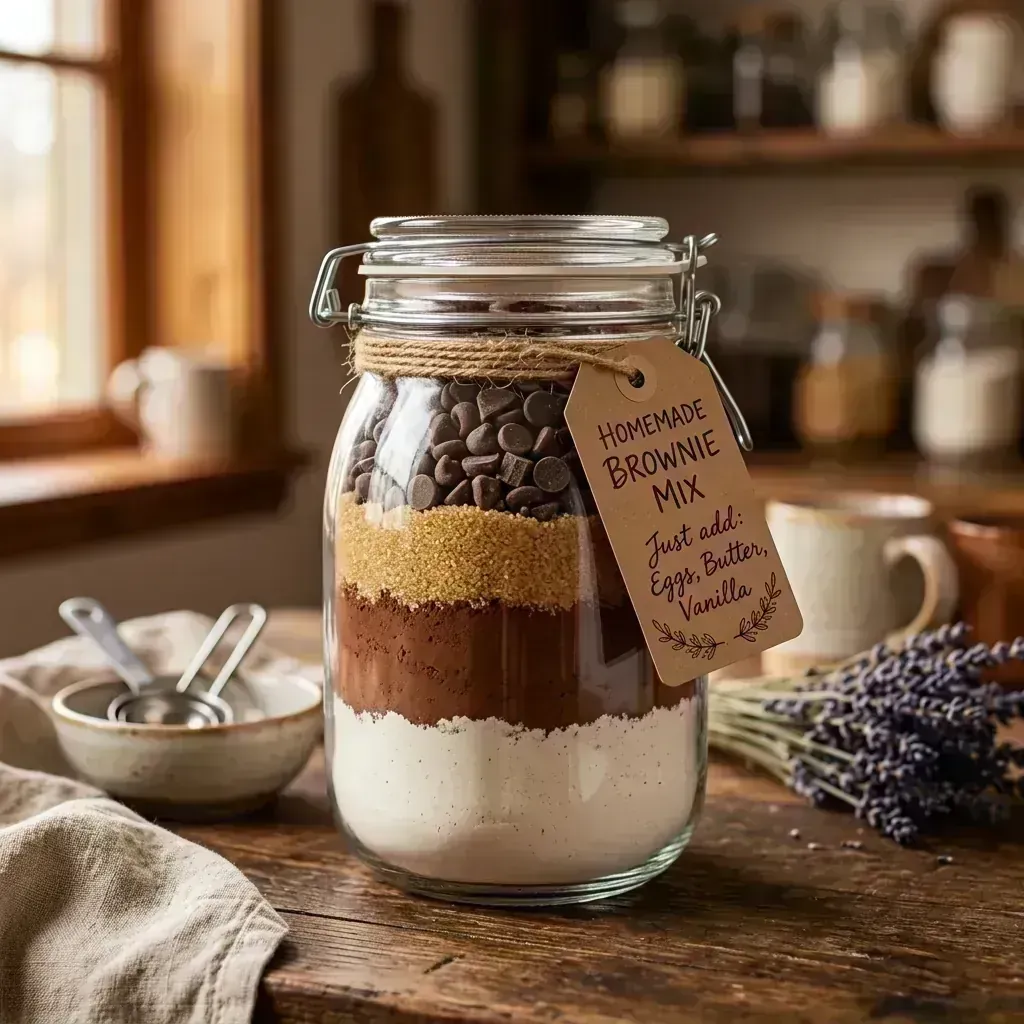 Mistura de Brownie no Pote: O Presente Lucrativo que Você Mesma Faz