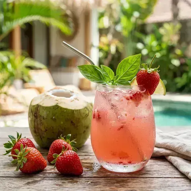 Hidratação Máxima: Ãgua de Coco e Morango