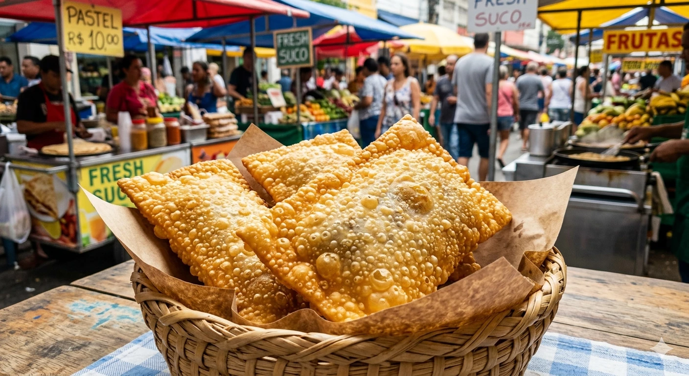 Massa de Pastel de Feira Caseira do Livro de Receitas