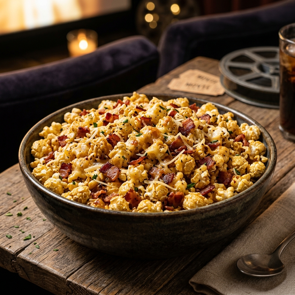 Pipoca Salgada com Bacon e Parmesão: O Snack Gourmet do seu Arraiá