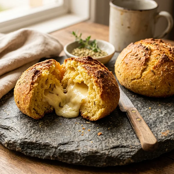 Broa Mineira de Fubá com Queijo