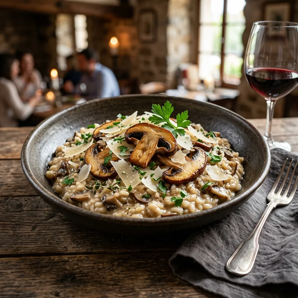 Risoto de Funghi Secchi: ElegĂąncia e Sabor Profundo