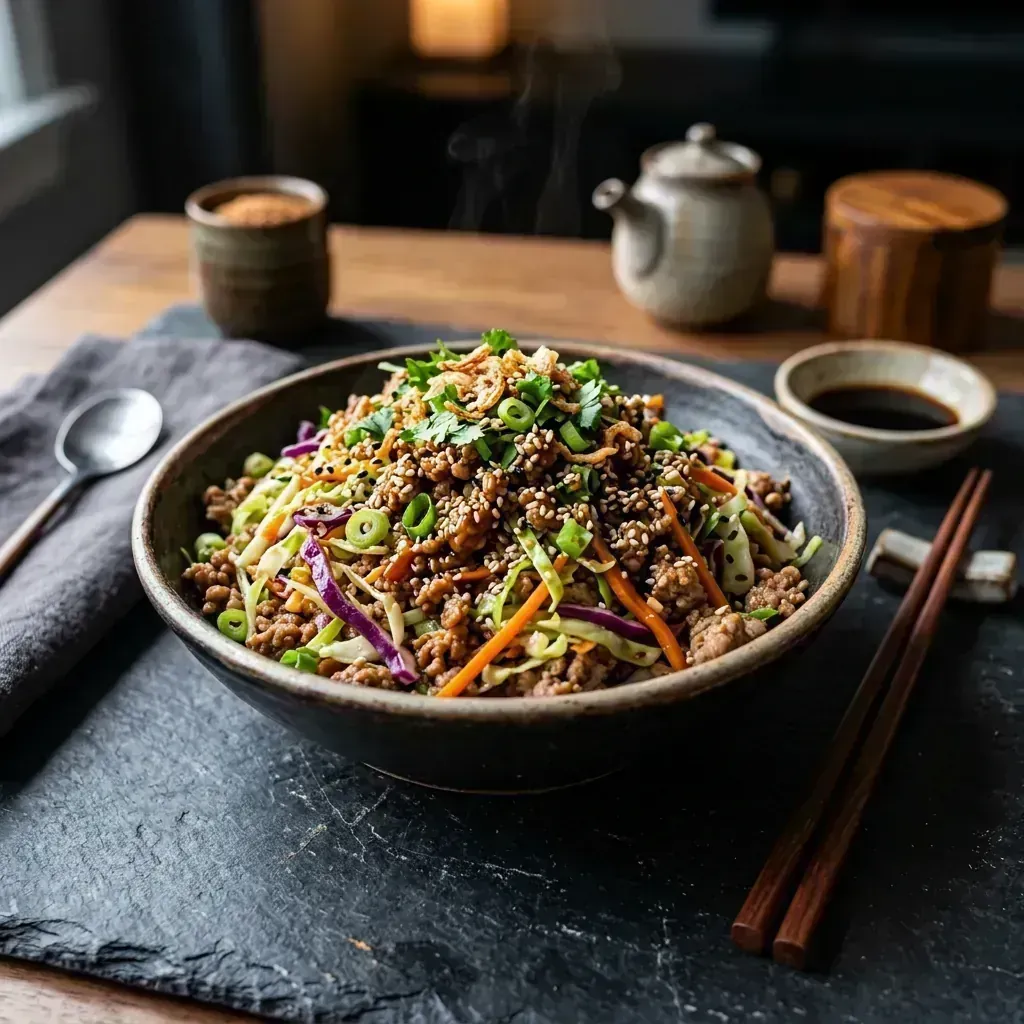 Rolinho Primavera na Tigela: O Jantar AsiĂĄtico Low Carb em 10 Minutos