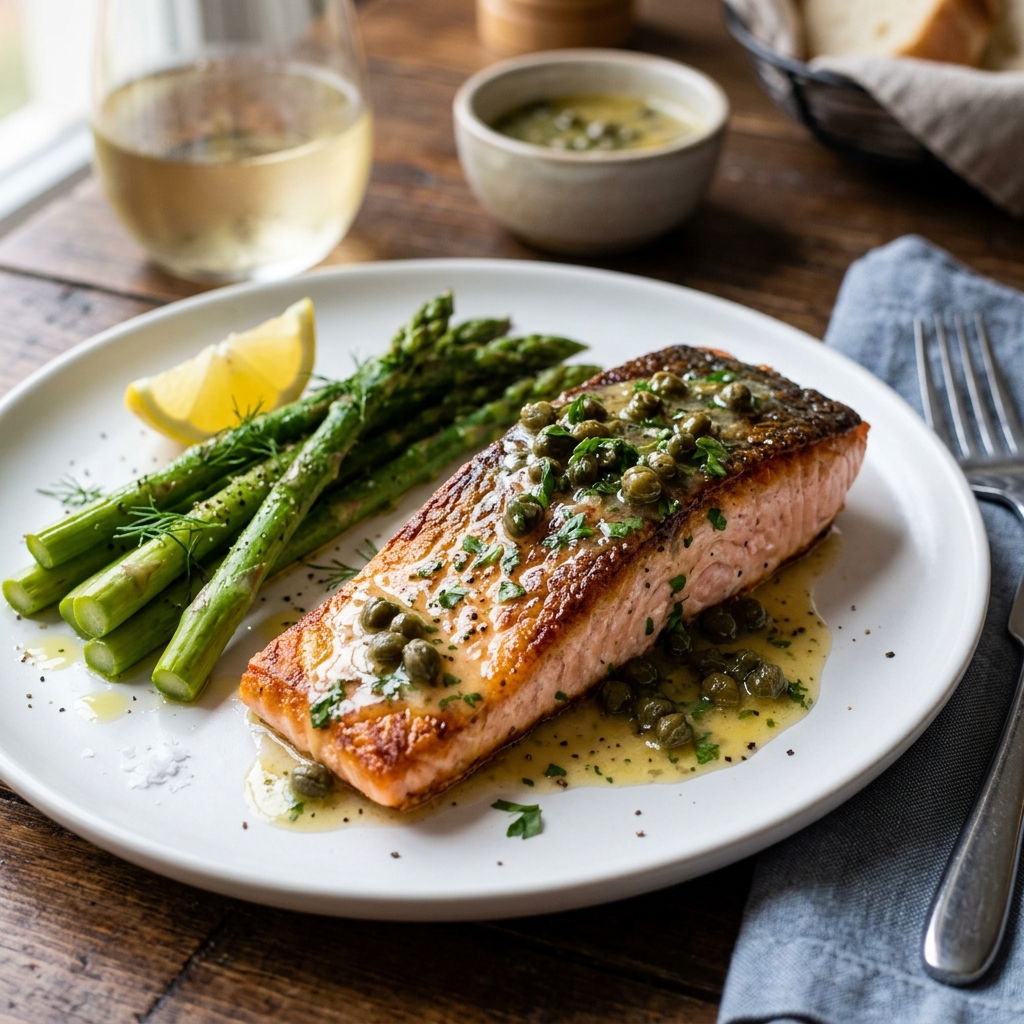 Salmão ao Molho de Alcaparras: O Cléssico do Restaurante