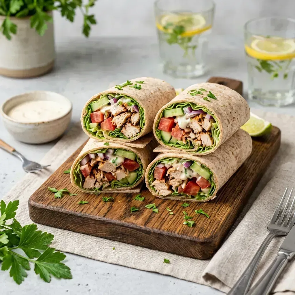 Wrap de Frango Light com Creme Verde